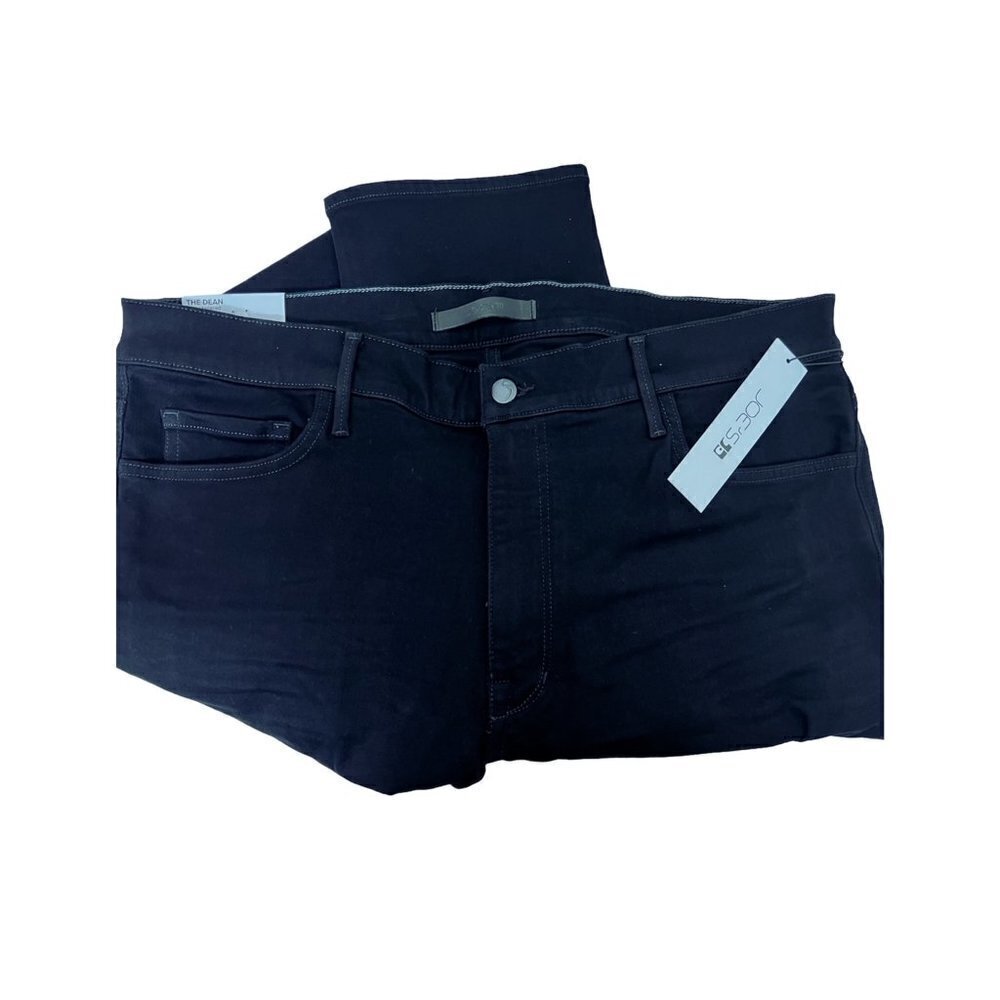 Joe's Jeans Mens Black Mid Rise The Dean Ripped Knees Taper Leg Jeans Sz 36 New - Picture 3 of 14
